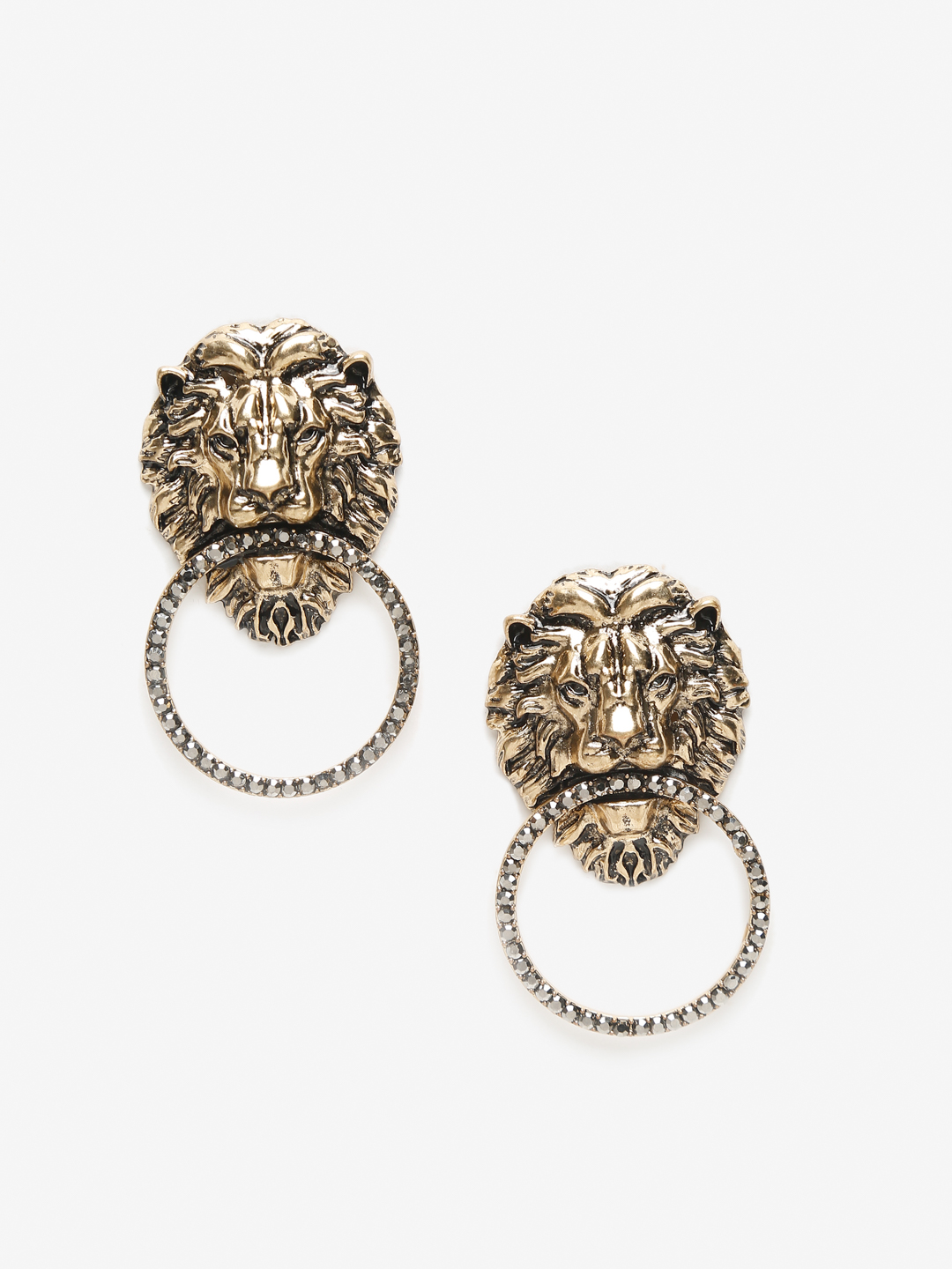 YouBella Gold-Toned Contemporary Drop Earrings